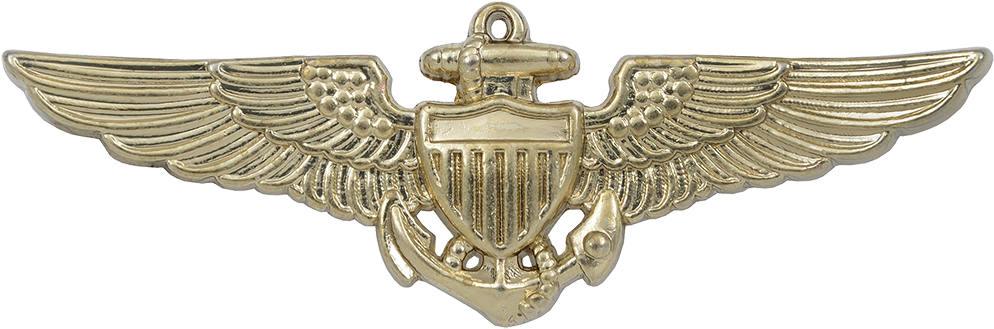 View Close Up Image - World War Ii Navy Pilot Wings Badge Usa 1941 (1000x1000), Png Download