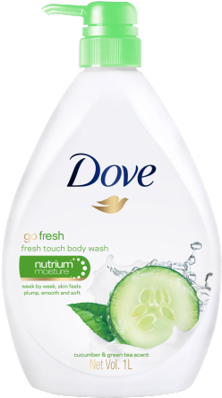 Dove Fresh Touch Body Wash 1000ml - Dove Go Fresh Body Wash Lemon (459x460), Png Download