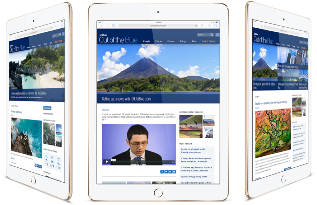 Jetblue's Blog Show On Rotating Ipads - Costa Rica Birds: A Folding Pocket Guide (1200x788), Png Download