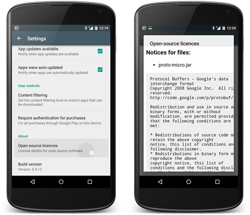Open-source Licenses บน Google Play Store App - Missed Call Whatsapp (500x450), Png Download
