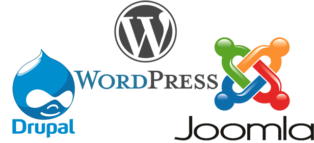 Wordpress Vs Joomla Vs Drupal - Git Wordpress (640x300), Png Download