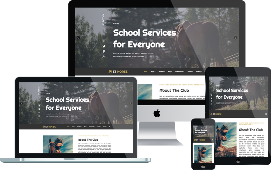 Et Horse Free Responsive Horse Joomla Template - Joomla Website Car Service (1000x750), Png Download