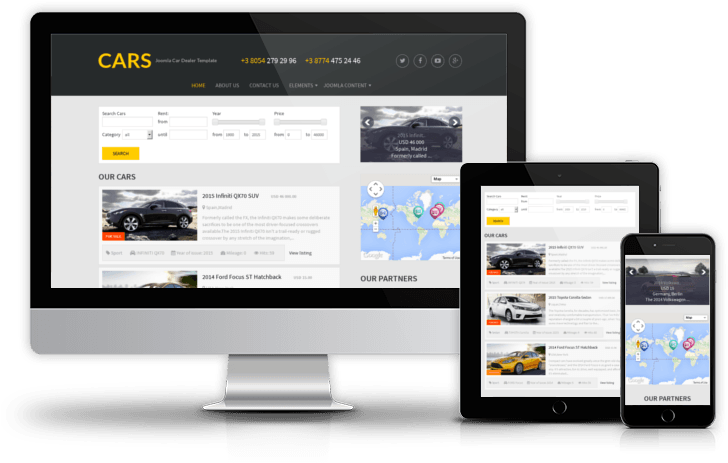 Free Joomla Car Dealer Template - Free Car Joomla 3.6 Templates (800x600), Png Download