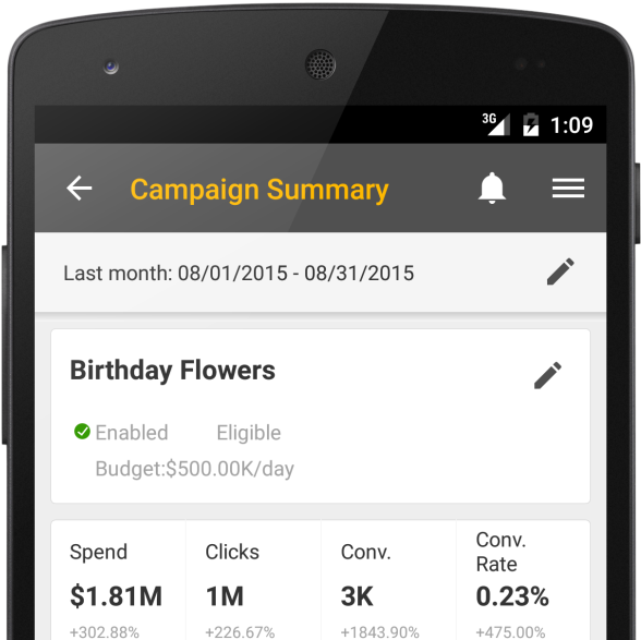 Bing Ads Mobile App - Smartphone (800x591), Png Download