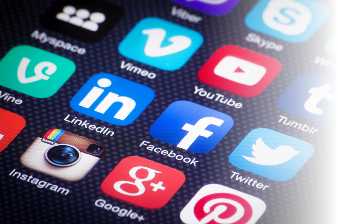 Original Social Media Icons - Global Village Social Media (1573x776), Png Download