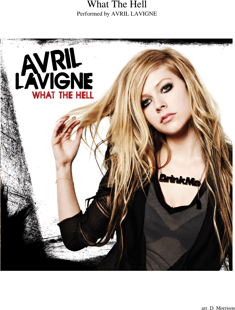 What The Hell Sheet Music Composed By Arr - Avril Lavigne What The Hell (850x1100), Png Download