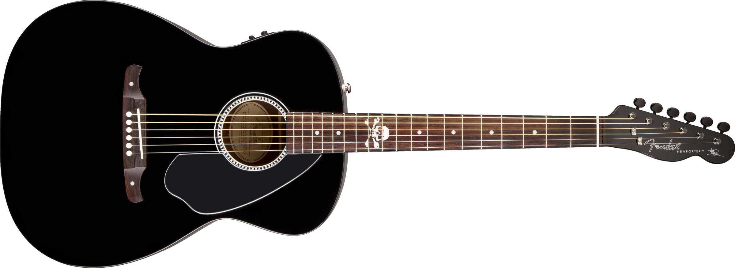 Fender Avril Lavigne Newporter - Takamine Gd30ce 12 Blk (2400x875), Png Download