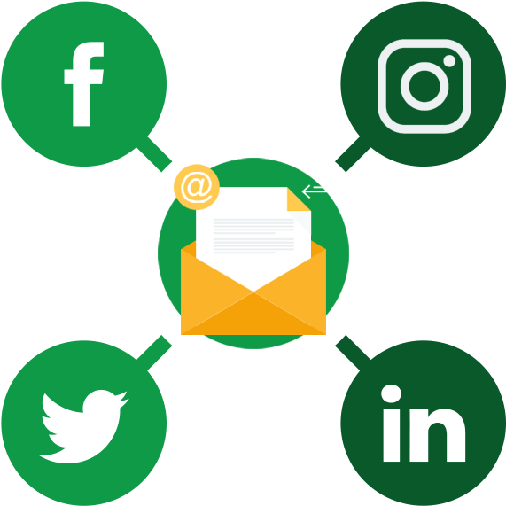 Facebook, Instagram, Linkedin And Twitter Icons - Social Media