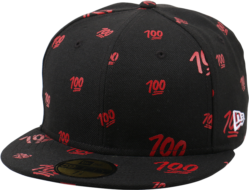 100 Allover Emoji Black 59fifty Cap - New Era 100 Emoji (1000x750), Png Download
