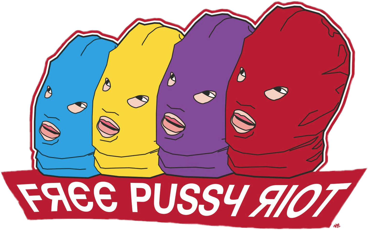 Music Stars - Pussy Riot Clipart (1754x1241), Png Download