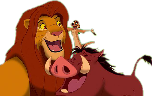 Report Abuse - Adult Simba Timon And Pumbaa (631x399), Png Download