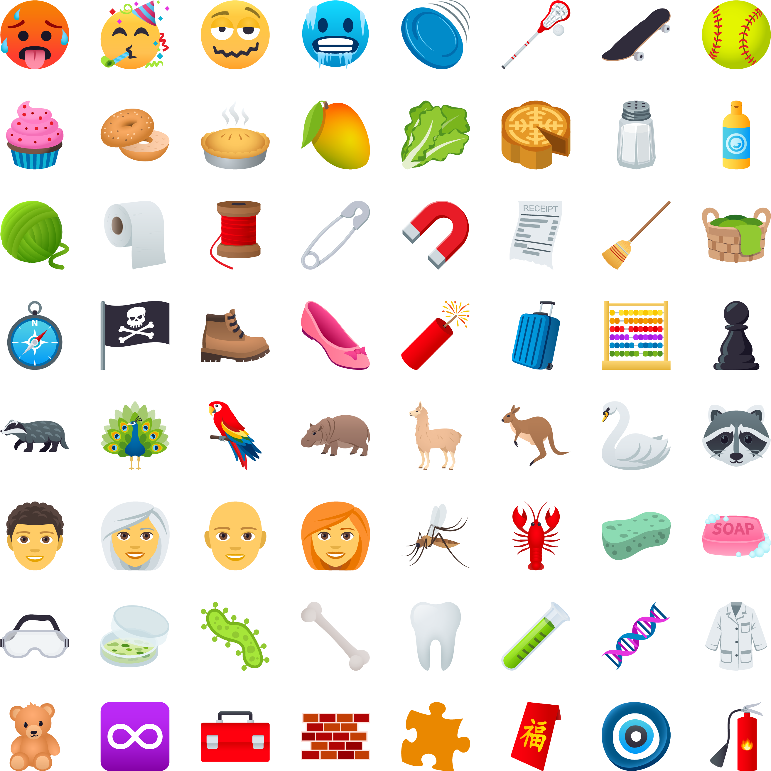 A Look At The Brand New Designs Introduced In Emoji - Emojipedia (2800x2800), Png Download