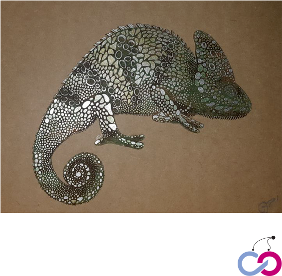 Confucius - Common Chameleon (600x600), Png Download