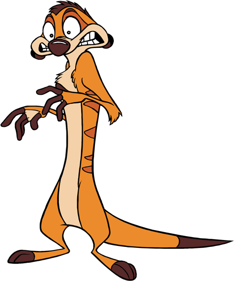 Lion King Timon Scared - Cartoon The Lion King Character (500x666), Png Download