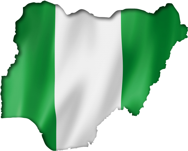 Nigerian Flag - Nigerian Flag Map Png (650x550), Png Download
