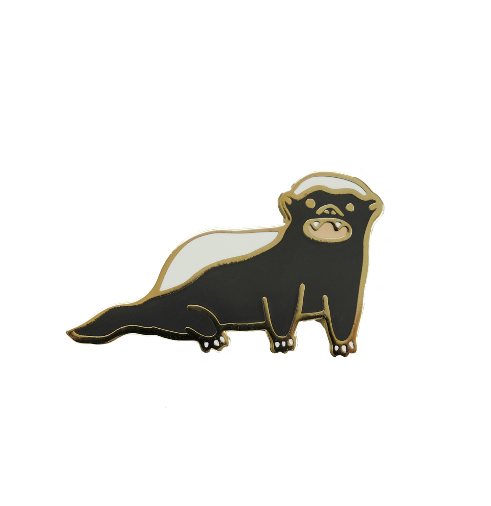 Honey Badger Pin - Ferret (1000x1000), Png Download