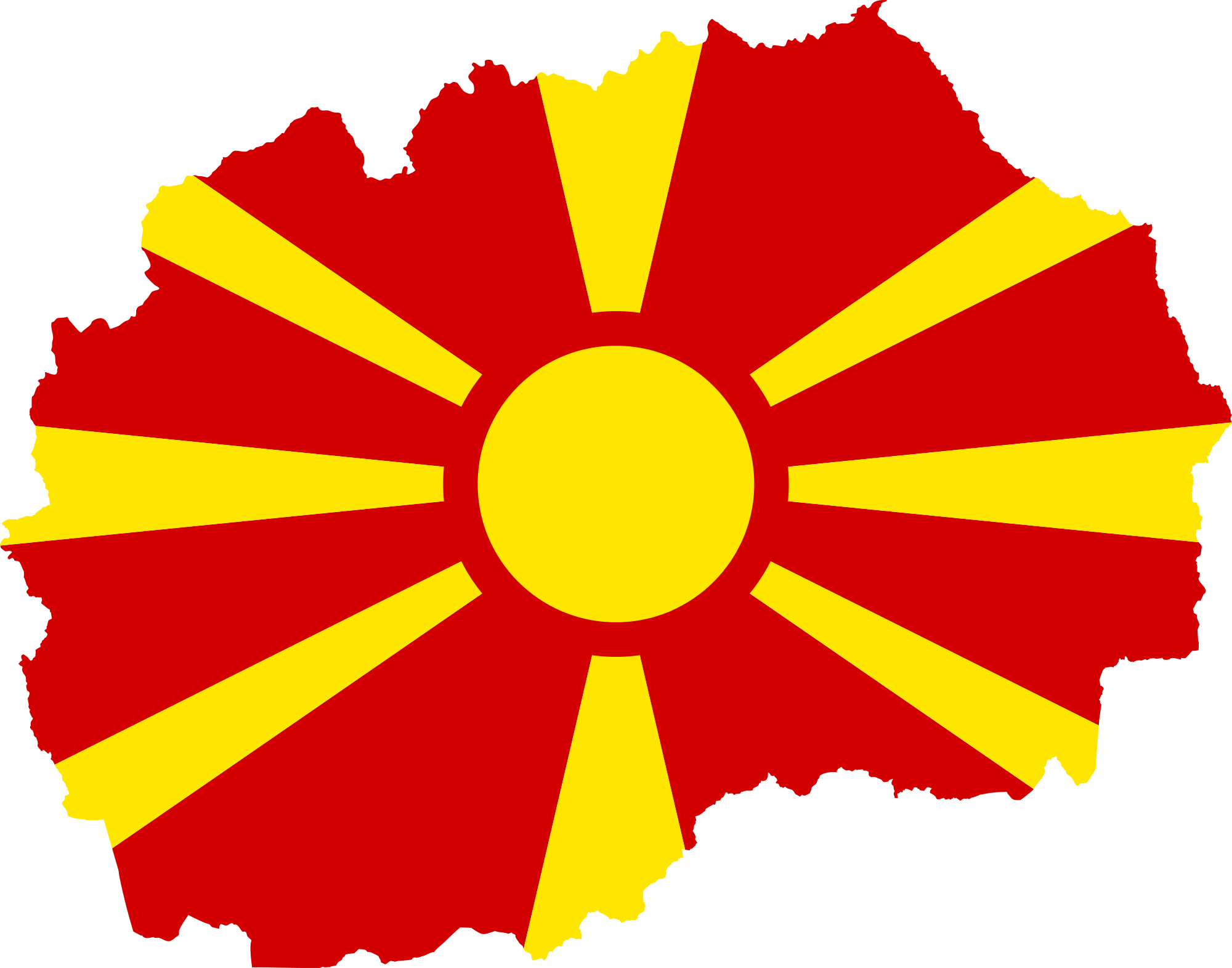 Senior Us Republican Says Macedonia 'is Not A Country' - Macedonia Flag Map (2000x1571), Png Download
