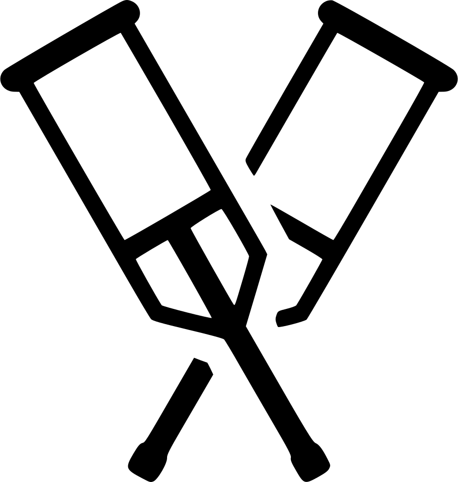 Crutches Comments - Icon (932x980), Png Download