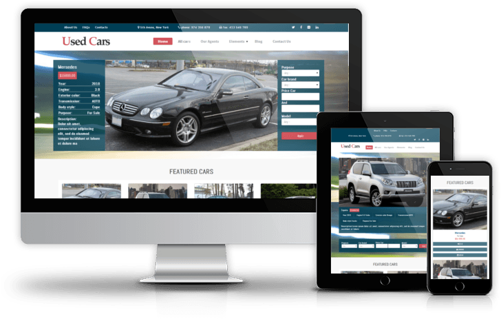 Drupal Car Dealer Theme (800x600), Png Download