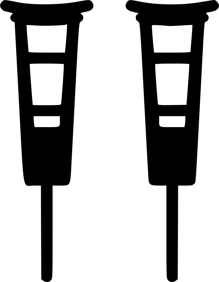 Crutches Comments (762x980), Png Download