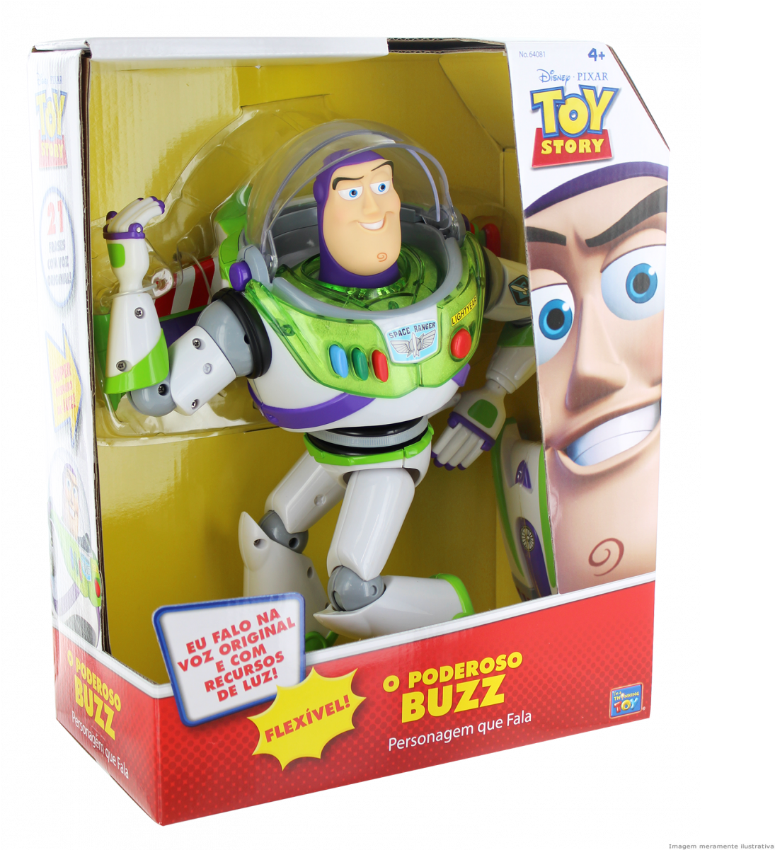 Free Toy Story Buzz Lightyear Png - Thinkway Toy Story Power-up Action Figure - Buzz Lightyear (1200x1200), Png Download