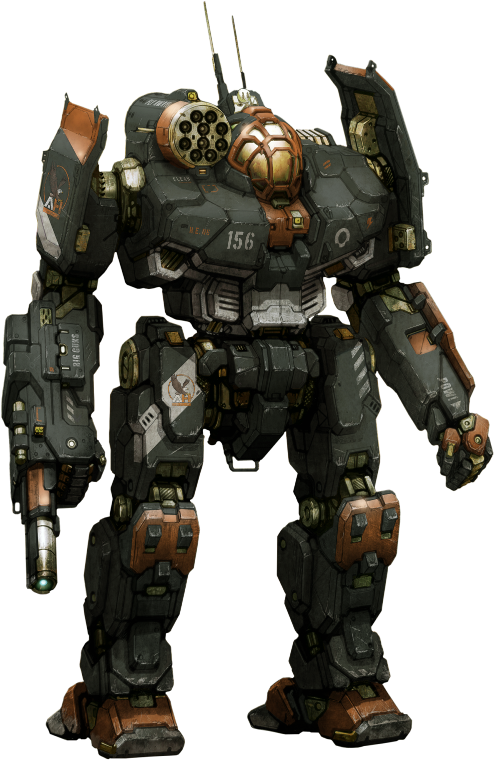 Atlas Hunters' Griffin 'mech - Battletech Griffin (1076x1599), Png Download