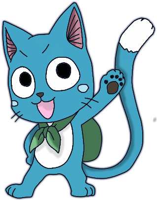 Happy Cat Fairy Tail - Qr Code Animal Crossing New Leaf Fairy Tail (388x494), Png Download