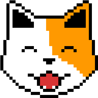 Happy Cat - Pixel Art Emoji (360x360), Png Download