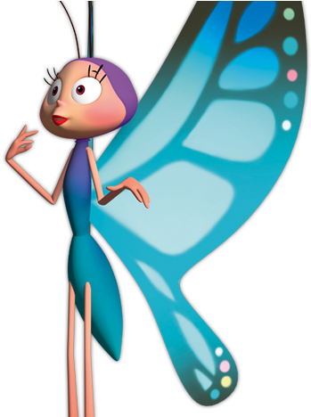Beatrice The Butterfly - Mariposa De La Abeja Maya (400x467), Png Download