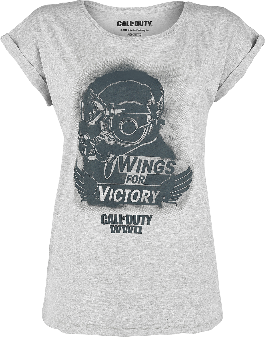 Call Of Duty Wwii Wings For Victory Girl Shirt Grau - Call Of Duty: Modern Warfare 3 (946x1200), Png Download