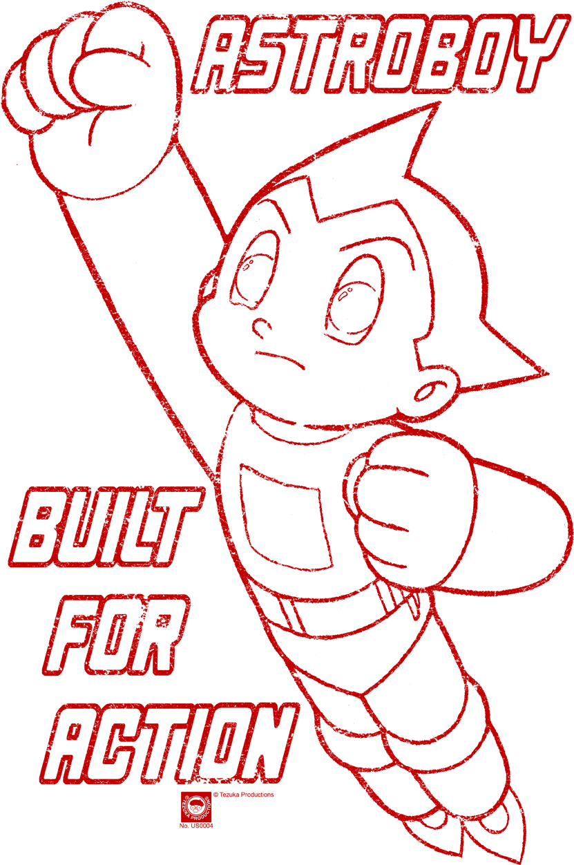 Astro Boy Built For Action Juniors T-shirt - Astro Boy (850x1296), Png Download