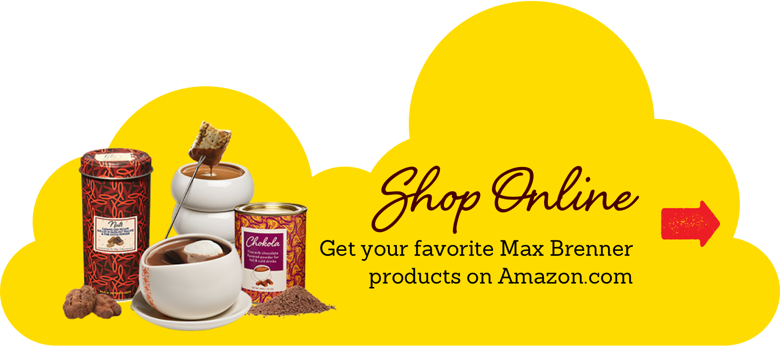 Shop Online Button - Chocolate (1574x698), Png Download