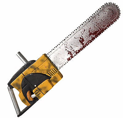 Texas Chainsaw Massacre Leatherface 27" Chainsaw (400x544), Png Download