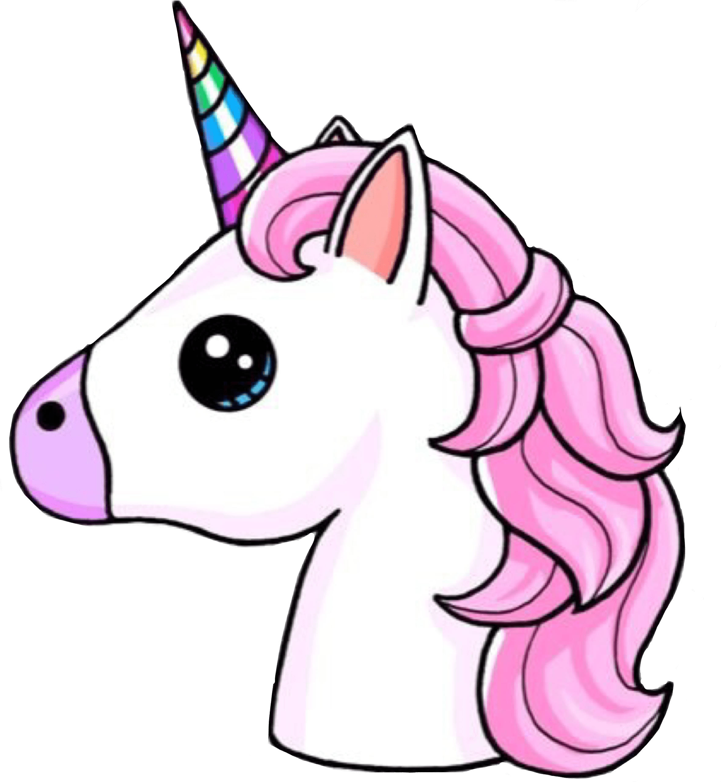 Art Unicorn Tumblr Interesting Colors Cool Unicornio - Cute Unicorn (1024x1024), Png Download