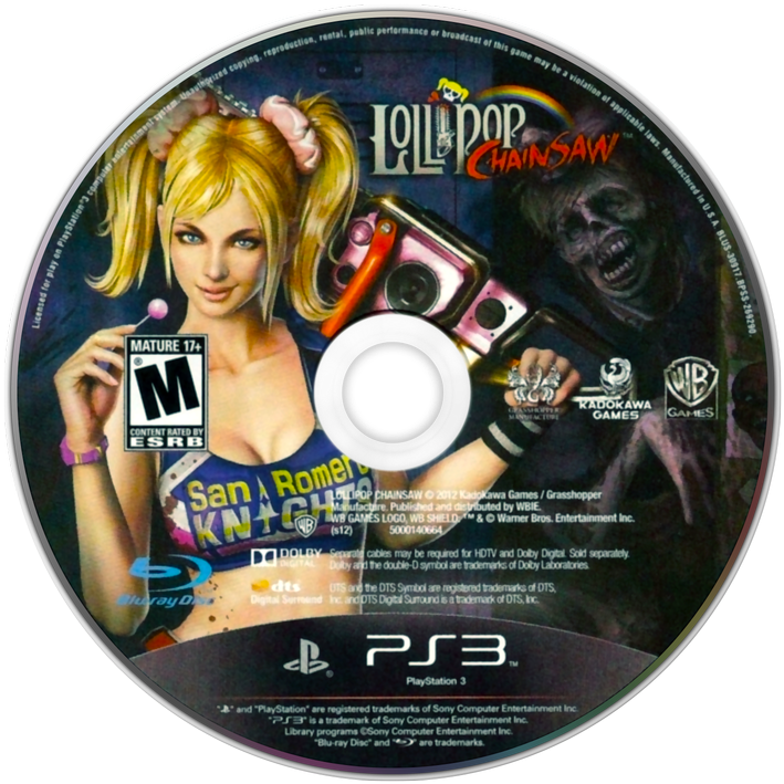 Lollipop Chainsaw - Lollipop Chainsaw Ps3 Disc (720x720), Png Download