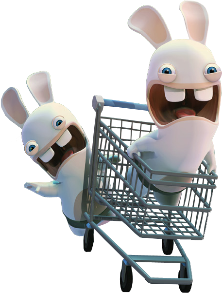 Logo De Rabbids Pedido - Rabbids Invasion Shopping Cart (479x620), Png Download