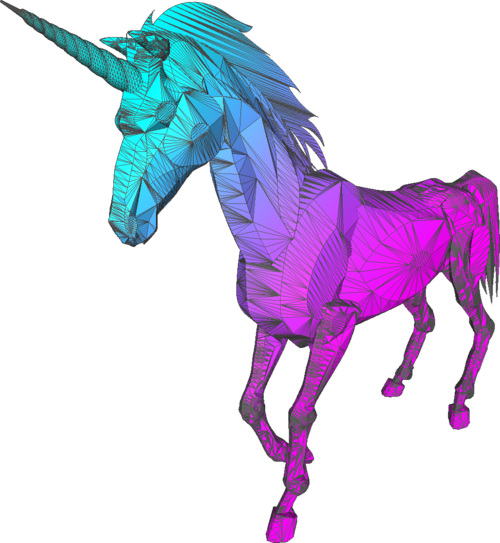 Overlay, Transparent, And Unicorn Image - Unicorn Vaporwave Png (500x543), Png Download