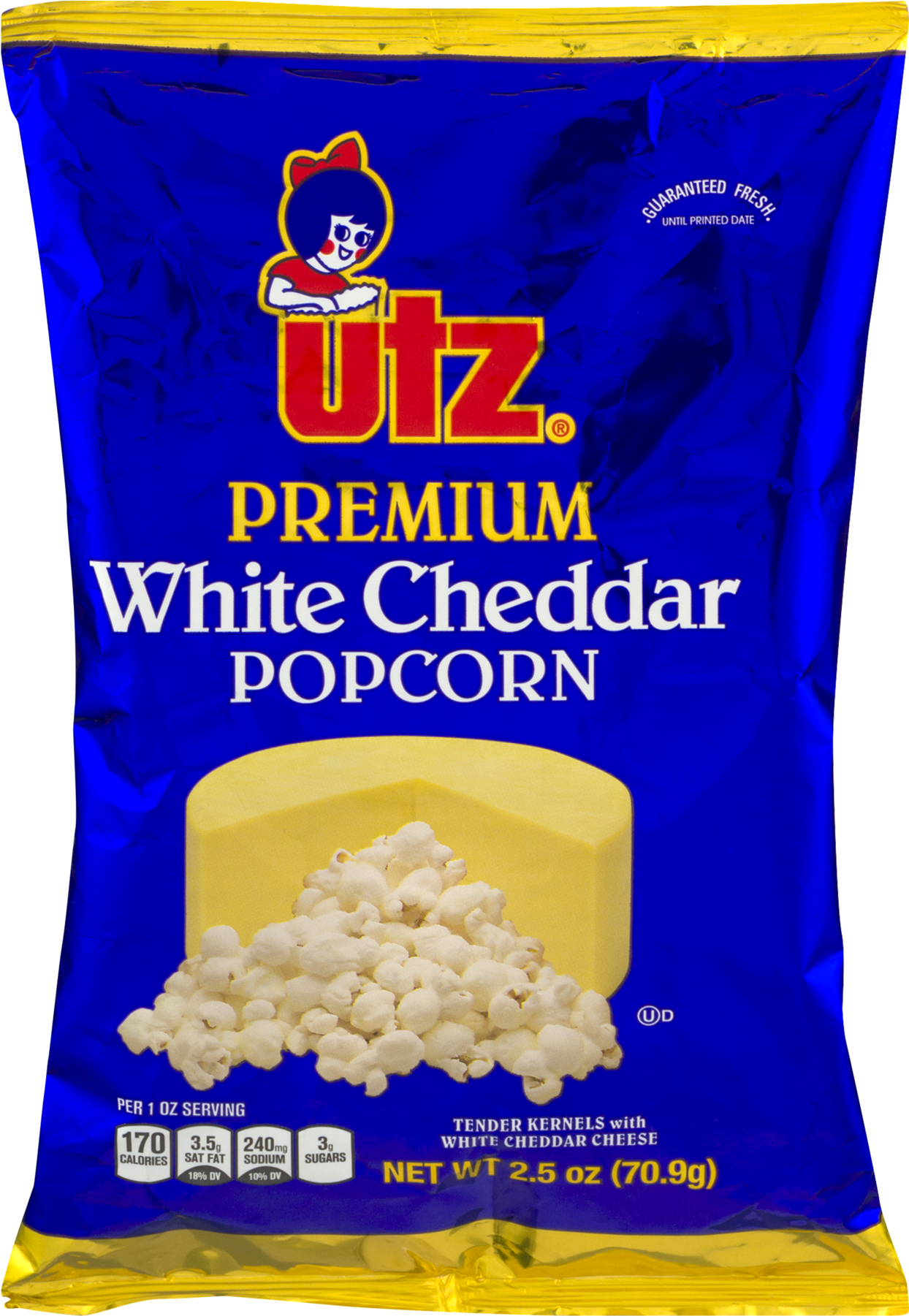 Utz White Cheddar Popcorn - 7 Oz Bag (1800x1800), Png Download