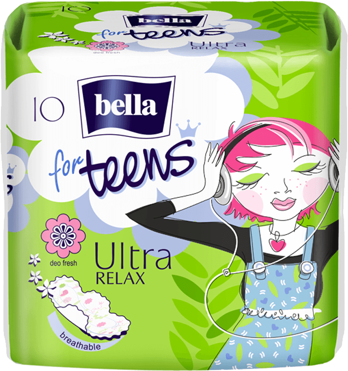 Bella For Teens Ultra Relax Sanitary Pads - Bella (895x895), Png Download