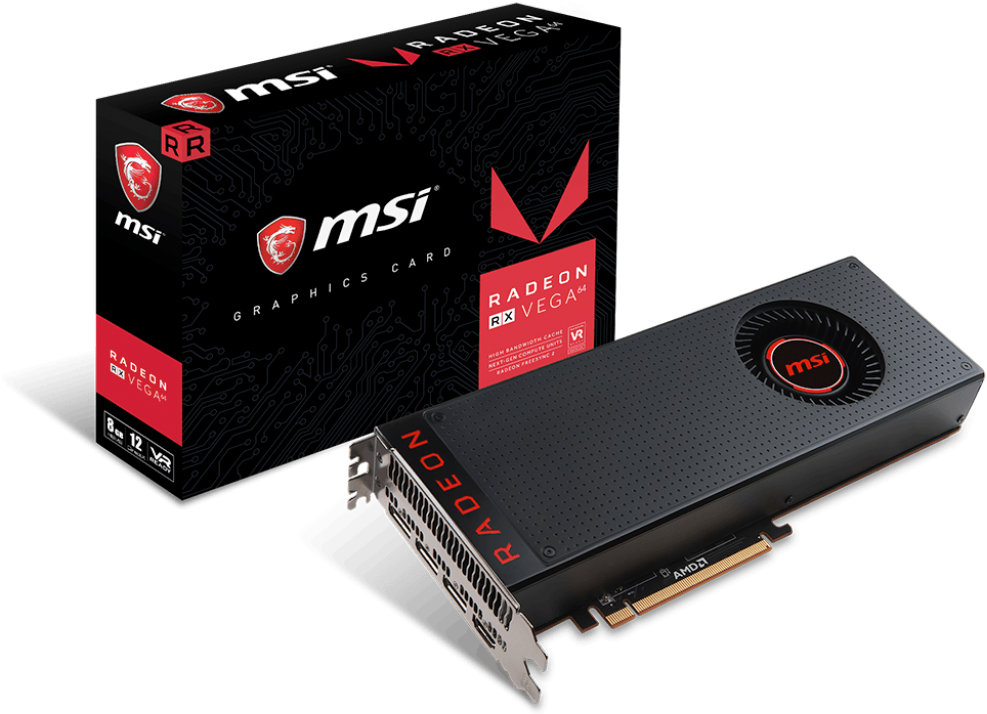 Radeon™ Rx Vega64 Graphics Cards Radeon Rx Vega 64 - Msi Radeon Rx Vega 64 8gb Hbm2 (1024x819), Png Download