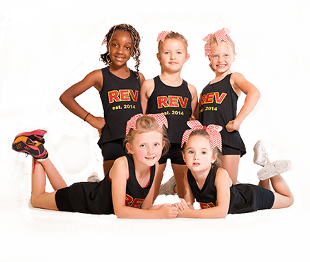 Little Cheerleaders - Child Athletics (450x380), Png Download