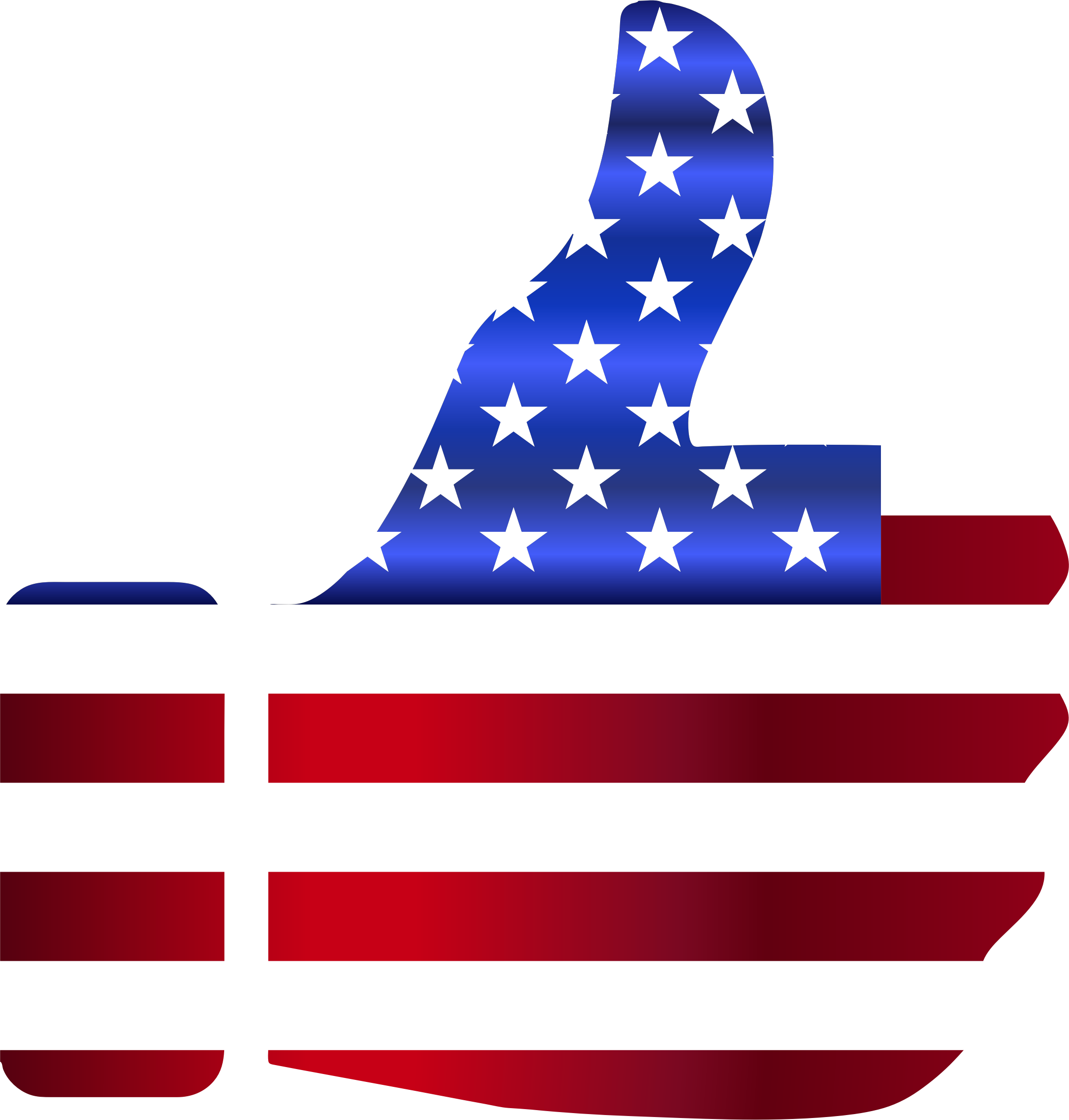American Clipart Falg - American Flag Thumbs Up (2160x2264), Png Download