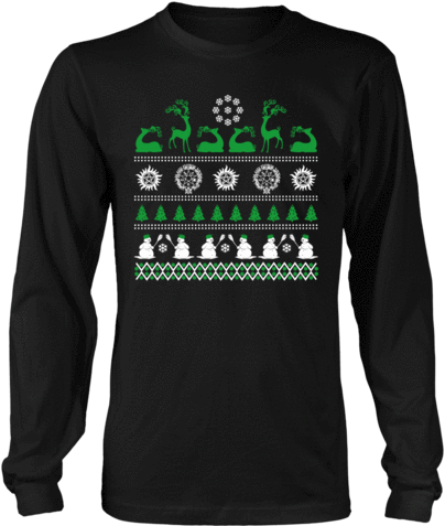 Supernatural Ugly Christmas Sweater - Navy Sister Sweatshirt (480x480), Png Download