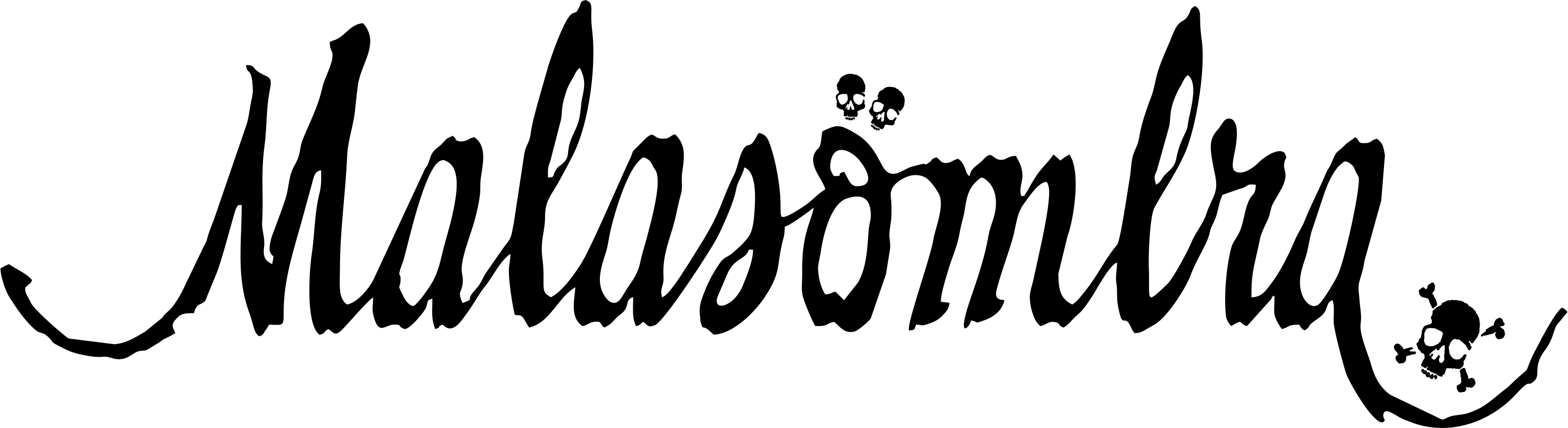 Logotipo En Color Negro Sin Fondo - Malasombra Logo (2964x810), Png Download