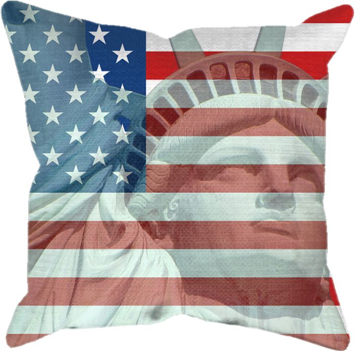Statue Of Liberty American Flag Pillowcase - Sales (700x700), Png Download