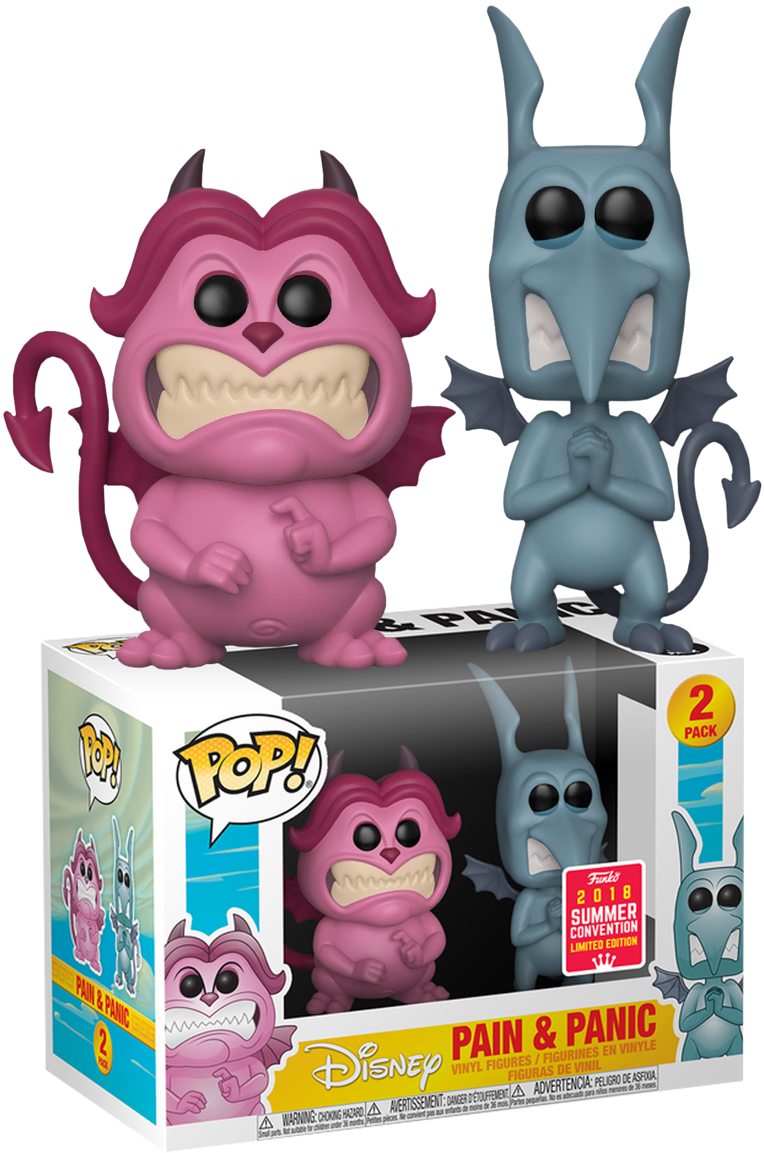 Pain & Panic Funko Pop Vinyl Figure 2-pack - Funko Pop Pain And Panic (1108x1672), Png Download