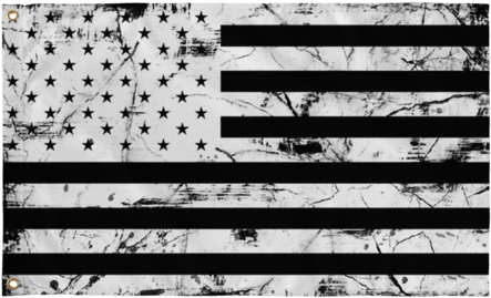 Distressed American Wall Flag - Black And White American Flag Distressed (480x480), Png Download