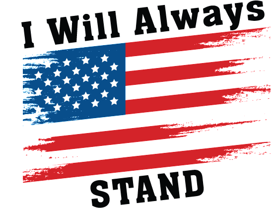 I Will Always Stand Decal V=1510696491 - Always Stand For The Flag (598x494), Png Download