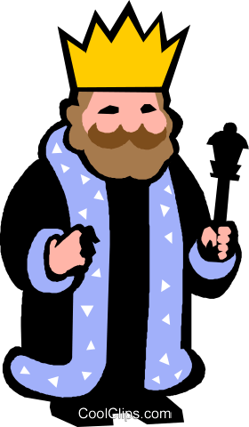 King Royalty Free Vector Clip Art Illustration - Rey Vector Png (280x480), Png Download