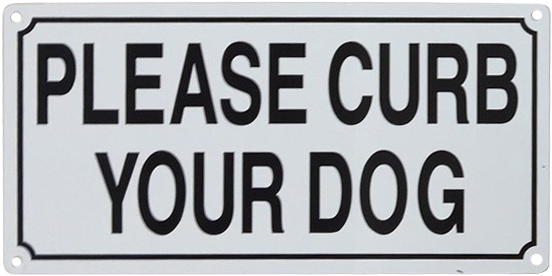 Curb Your Dog - Please Knock Before You Enter Sign (551x551), Png Download
